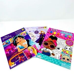 Disney Princess and LOL Surprise Jumbo Coloring Activity Books